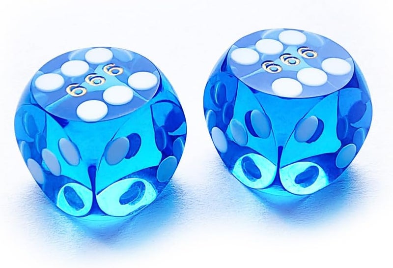 Bescon Professional Small Precision Dice 12.7mm (1/2 inch) with Random Serial Number, Mini Precision Cut Dice 12.7MM Gem Blue - Image 1